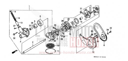 POMPE A HUILE GL1500SEN de 1992